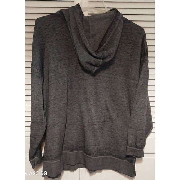 Lane Bryant Gray Hooded Sweatshirt Oh What Fun Graphic Size 14/16 Cotton Blend M - Picture 2 of 6